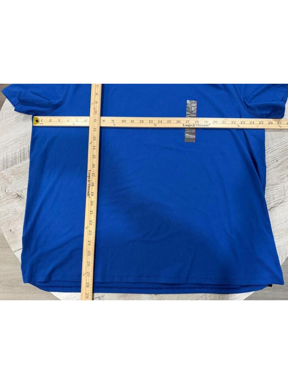 All In Motion Blue Activewear Tee XXL Athleisure Gym Workout Top - Picture 3 of 5
